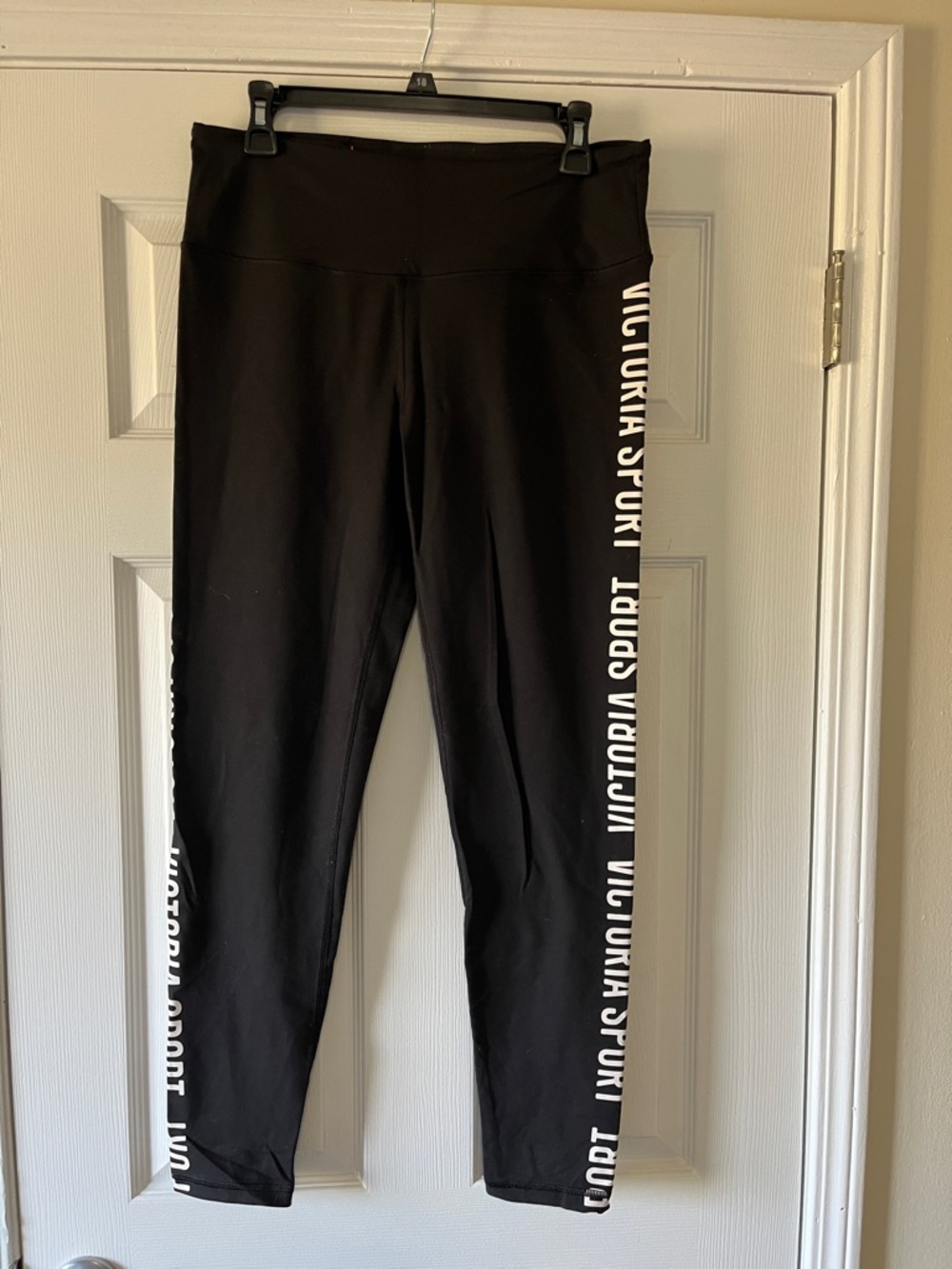 Victoria's Secret Black VSX Sport Leggings with White Accent